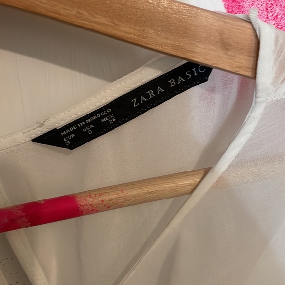 Zara Basics Opaque Yoke cotton candy tie-dye Geometric Mini Dress EUC - Picture 7 of 17